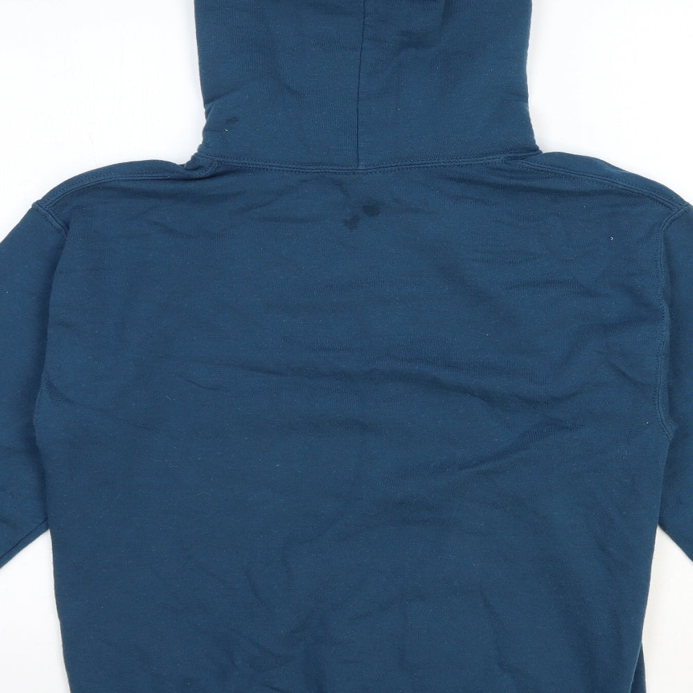 Mens UK Size S Gildan Blue Pullover Hoodie