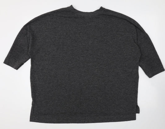 Primark Womens Grey Round Neck Polyester Pullover Jumper Size 14