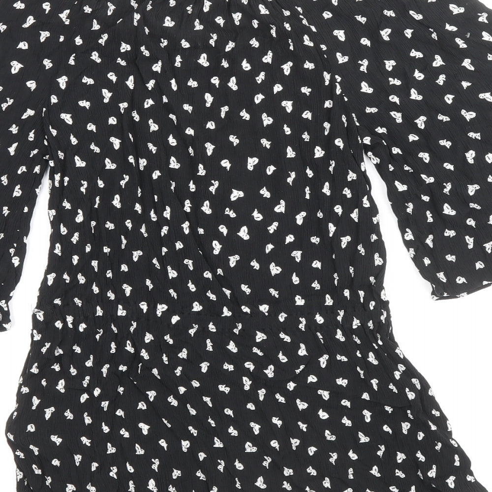 Womens UK Size 8 Marks and Spencer Black Basic Blouse