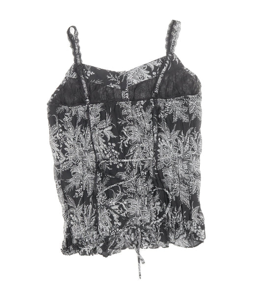 Womens UK Size 12 Soon Black Basic Tank