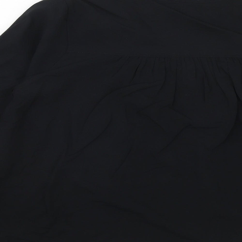 Womens UK Size 8 Marks and Spencer Black Basic Blouse