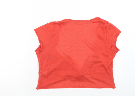 Womens UK Size 14 Per Una Red Shrug Jumper
