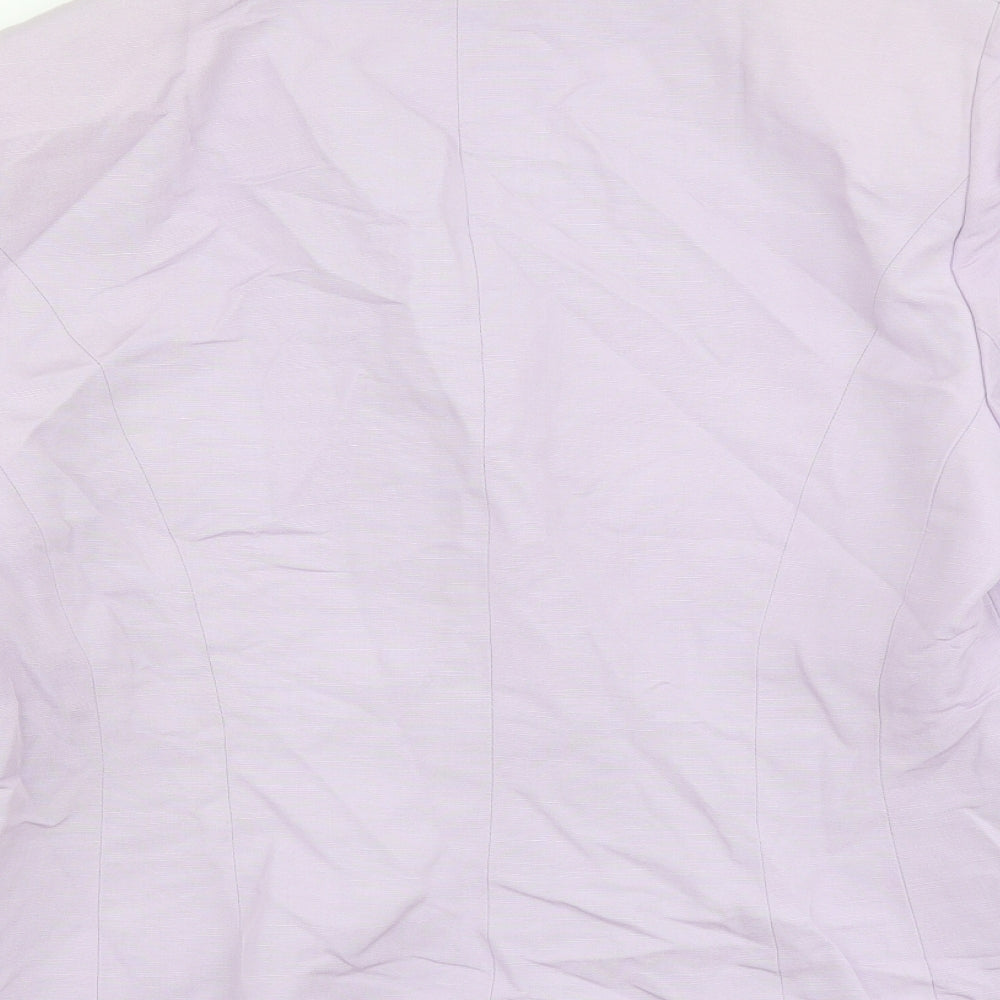 Monsoon Womens Purple Viscose Jacket Suit Jacket Size 14