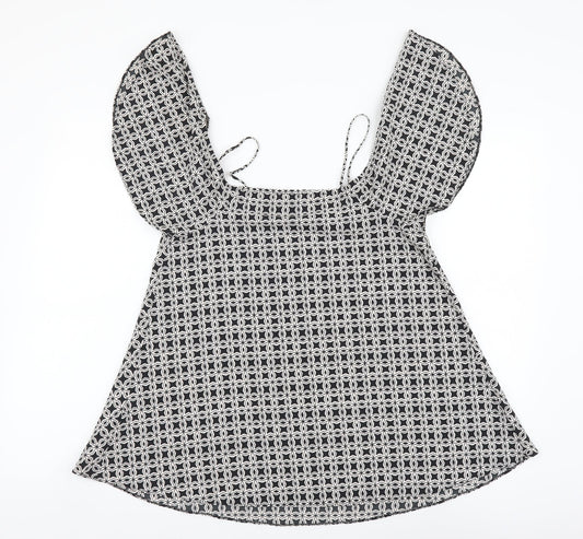 Womens UK Size 10 ASOS Black Basic Blouse