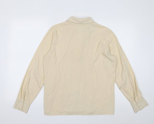 Womens UK Size 12 Marks and Spencer Ivory Basic Button-Up