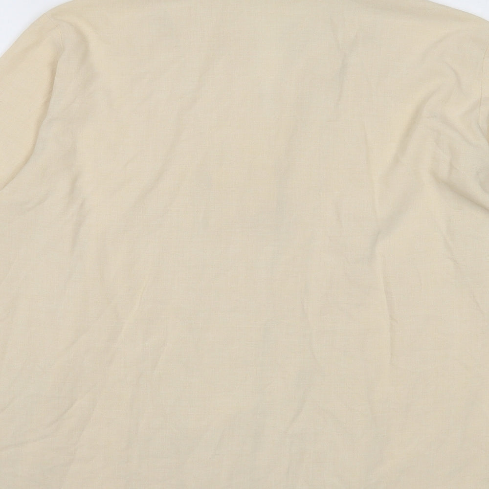Womens UK Size 12 Marks and Spencer Ivory Basic Button-Up