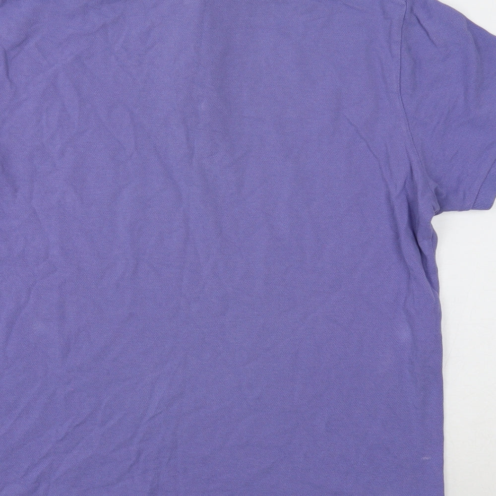 L.O.G.G Mens Purple Cotton Polo Size M Collared Zip