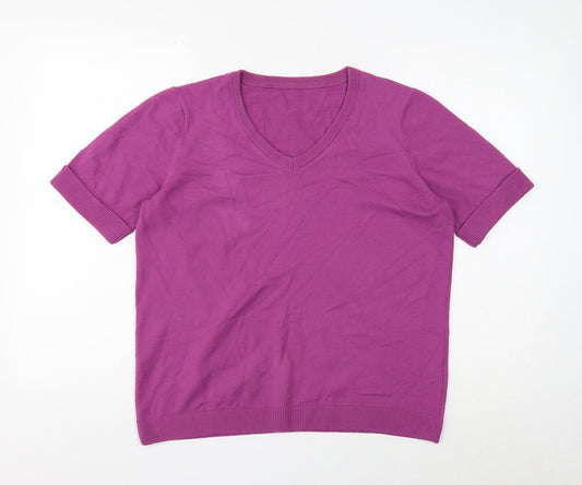 Womens UK Size 14 TU Purple Pullover Jumper