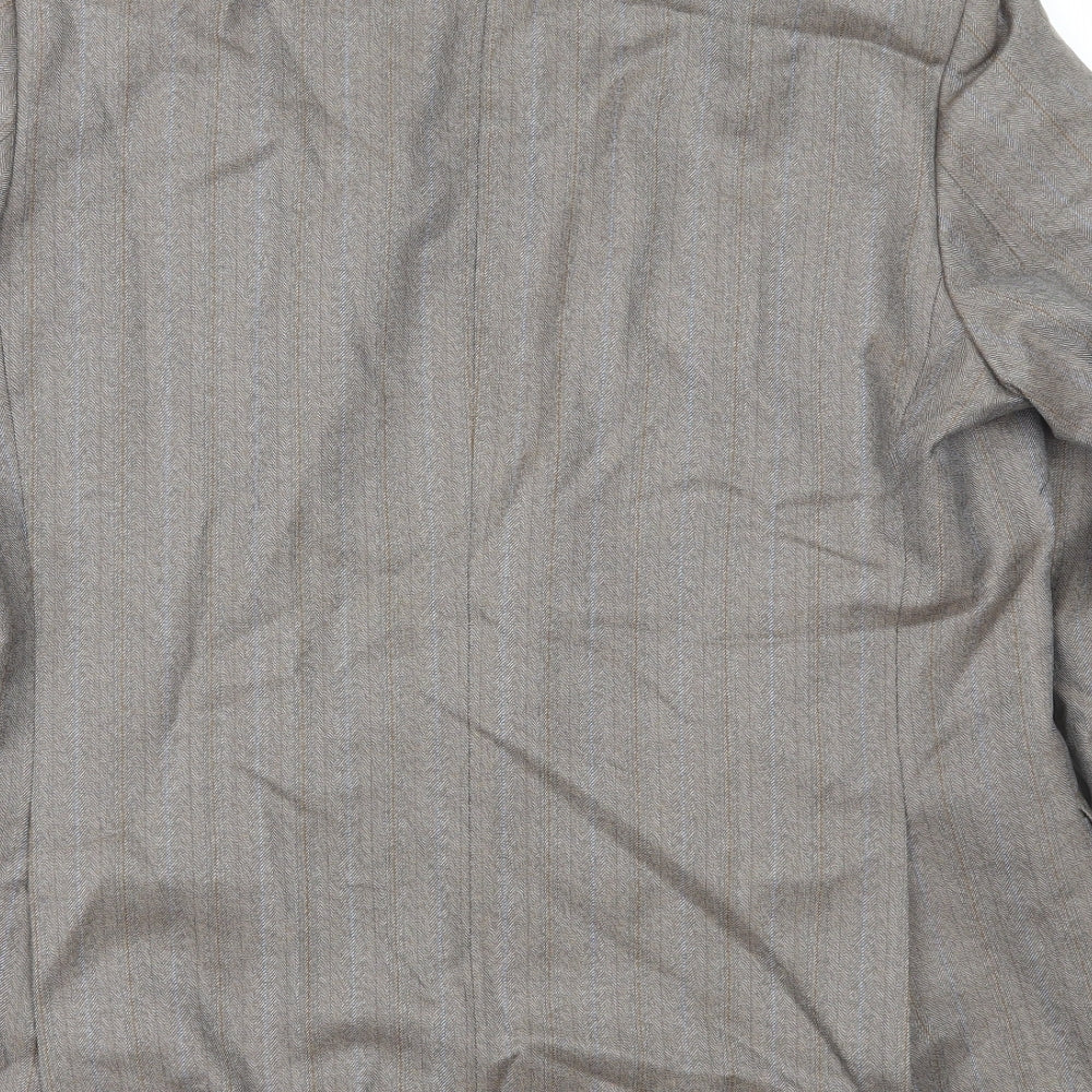 John Douglas Mens Brown Viscose Jacket Blazer Size XL
