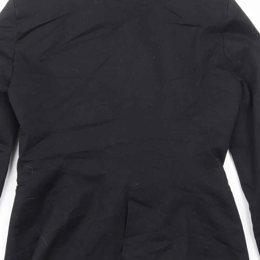 Zara Womens Black Polyester Jacket Suit Jacket Size M
