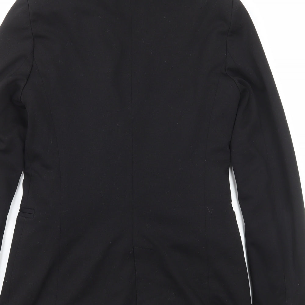 Stradivarius Womens Black Polyester Jacket Suit Jacket Size S