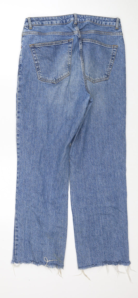 ASOS Mens Blue Cotton Straight Jeans Size 30 in L32 in Regular Zip
