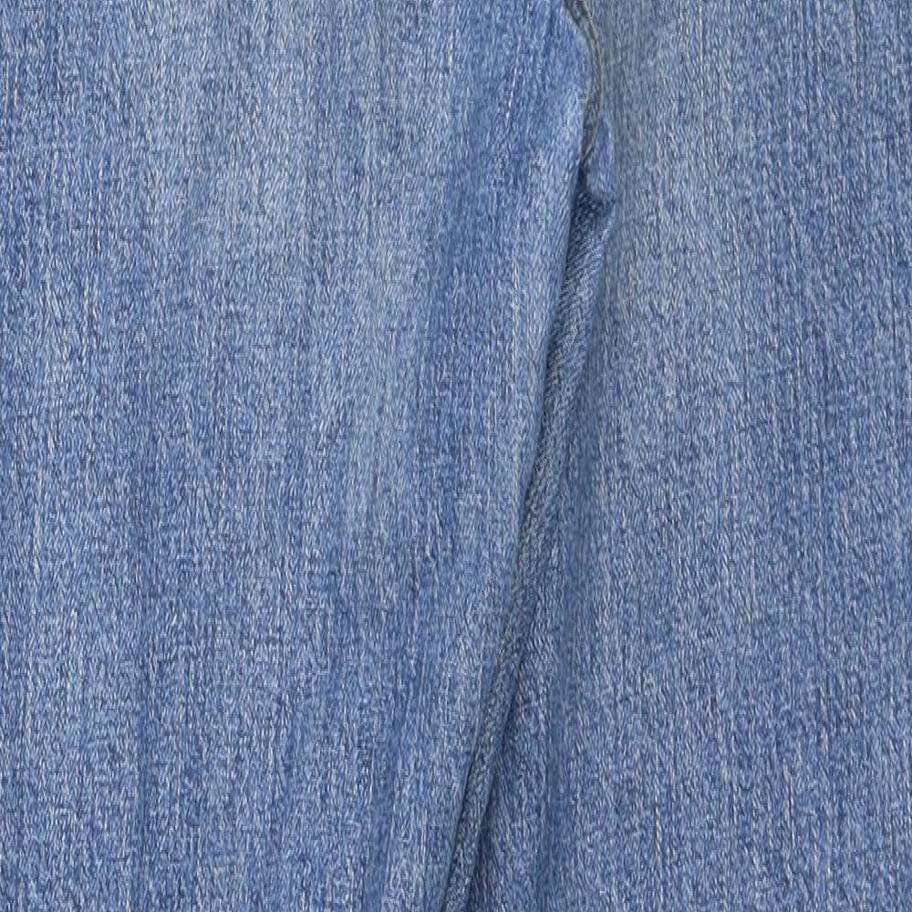 ASOS Mens Blue Cotton Straight Jeans Size 30 in L32 in Regular Zip