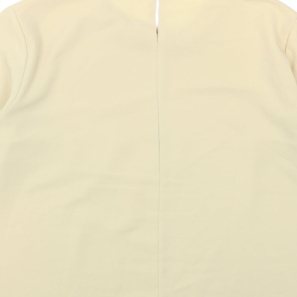 Womens UK Size 16 Daxon Beige Basic T-Shirt