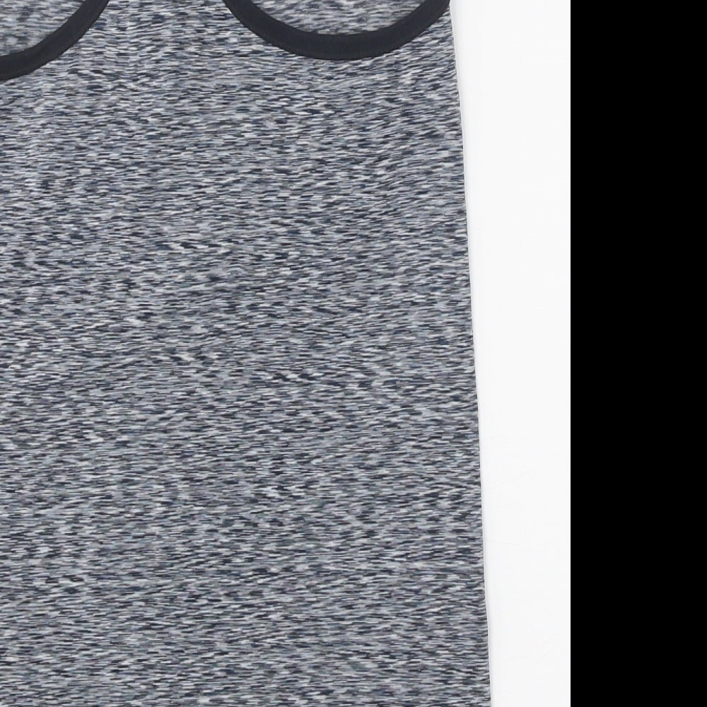 Marks and Spencer Womens Grey Polyester Basic Tank Size S Scoop Neck Pullover - Racerback