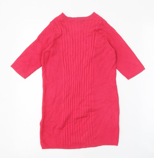 Womens UK Size S Marks and Spencer Pink Pullover Jumper