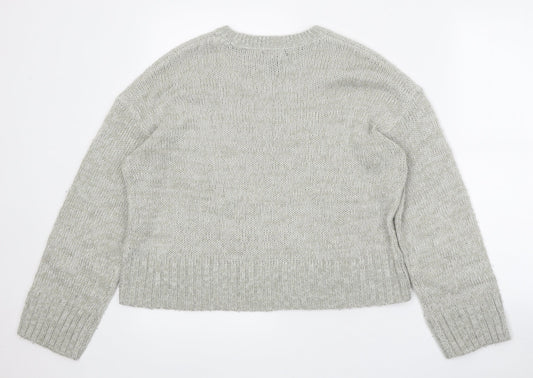 Womens UK Size S New Look Grey Pullover Jumper