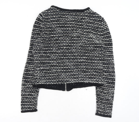 Womens UK Size S H&M Black Full Zip Jumper