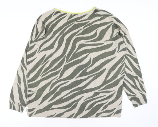 Womens UK Size 14 Debenhams Green Pullover Jumper