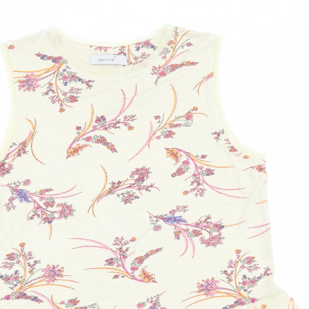 Womens UK Size 8 Marks and Spencer Beige Basic Tank