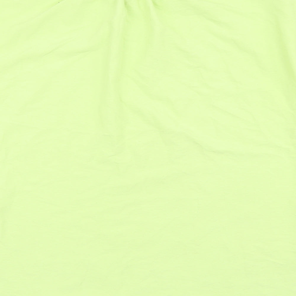 Primark Womens Green Polyester Basic T-Shirt Size 12 Round Neck