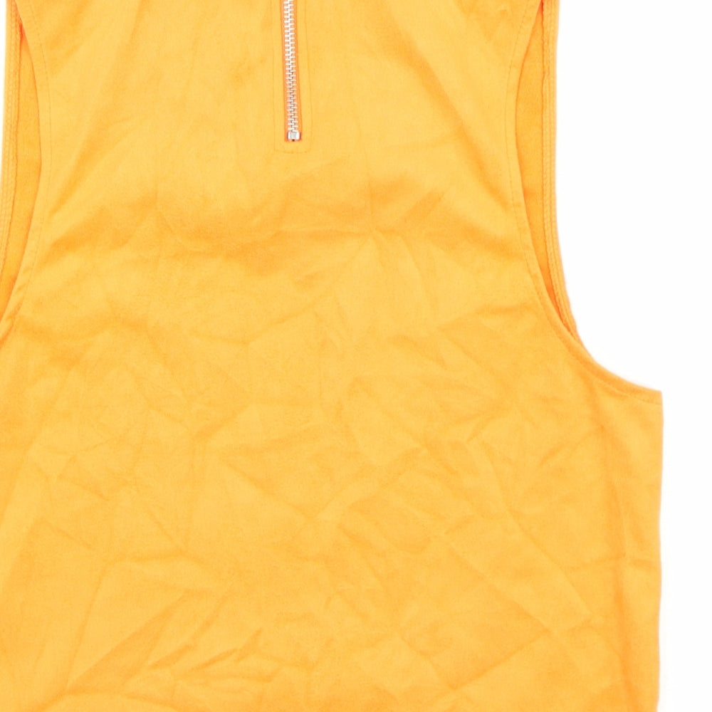 Womens UK Size 6 Zara Orange Basic Tank