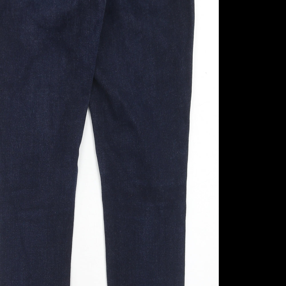 NEXT Womens Blue Cotton Skinny Jeans Size 32 in Regular Button