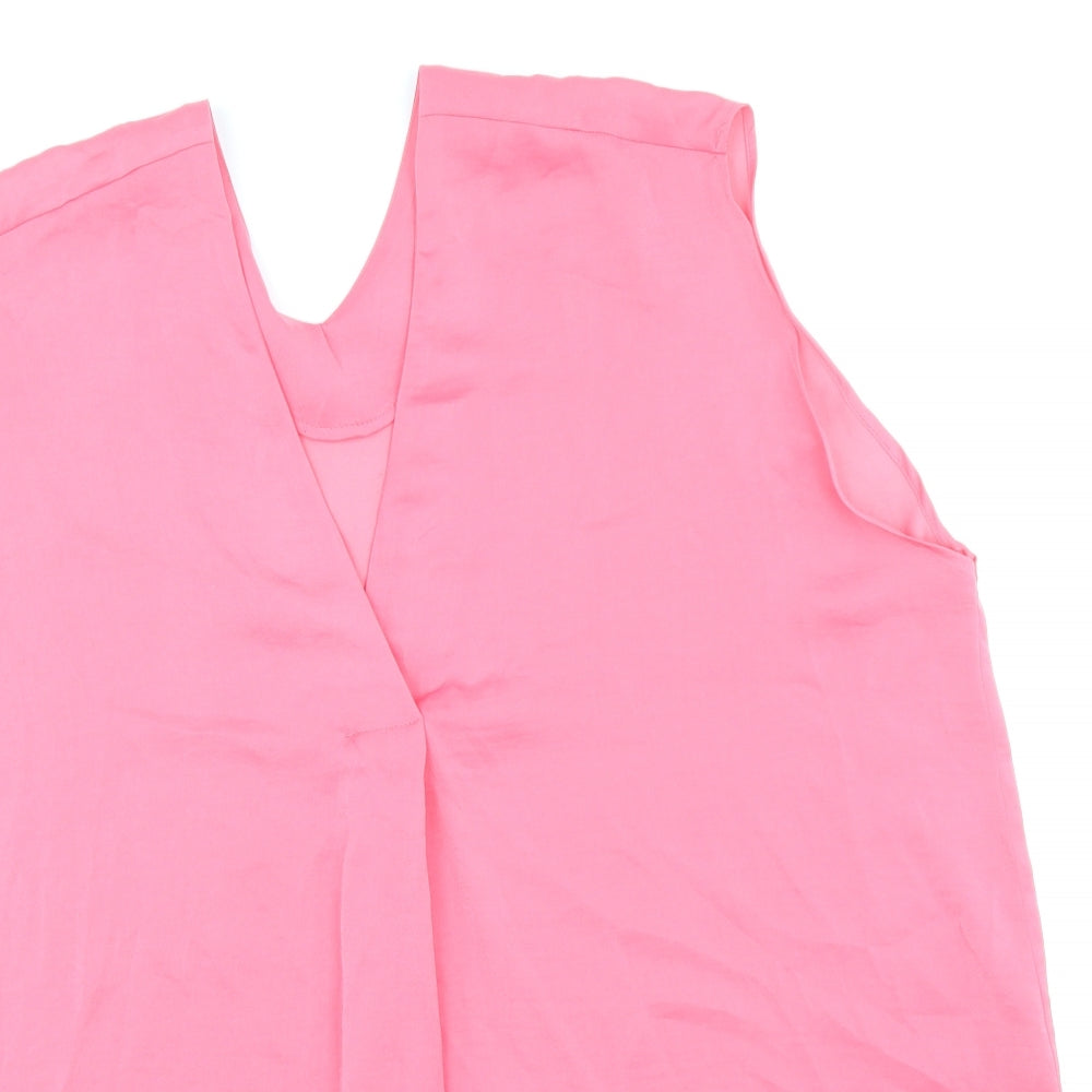 Womens UK Size 16 Marks and Spencer Pink Basic Tank