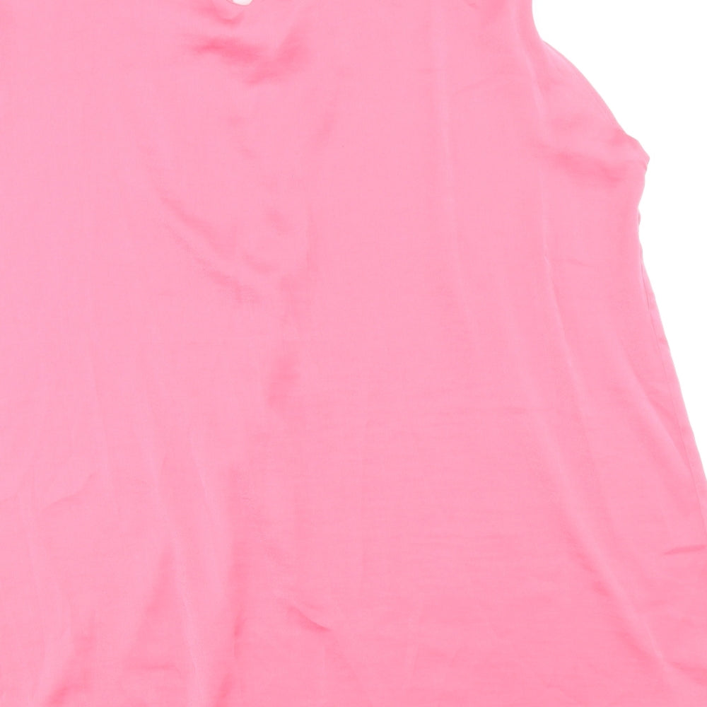 Womens UK Size 16 Marks and Spencer Pink Basic Blouse