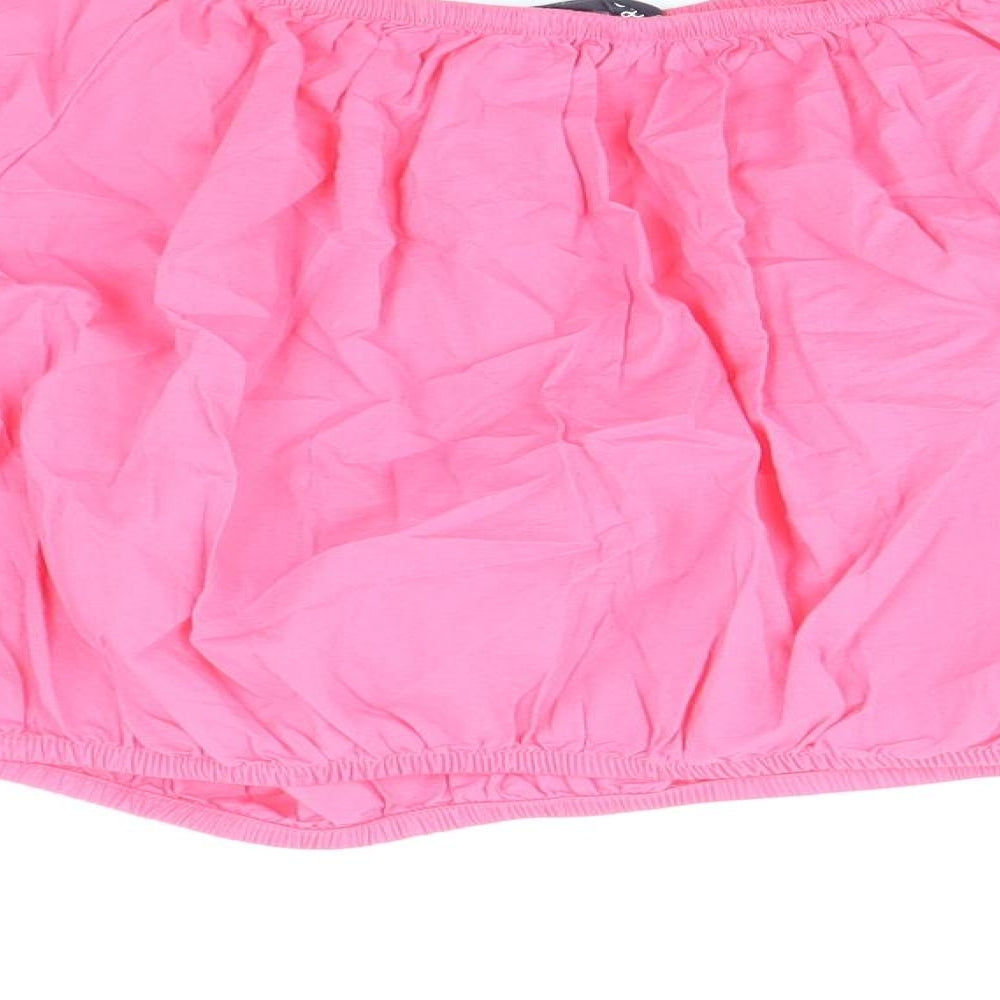 Womens UK Size 18 Marks and Spencer Pink Cropped Blouse