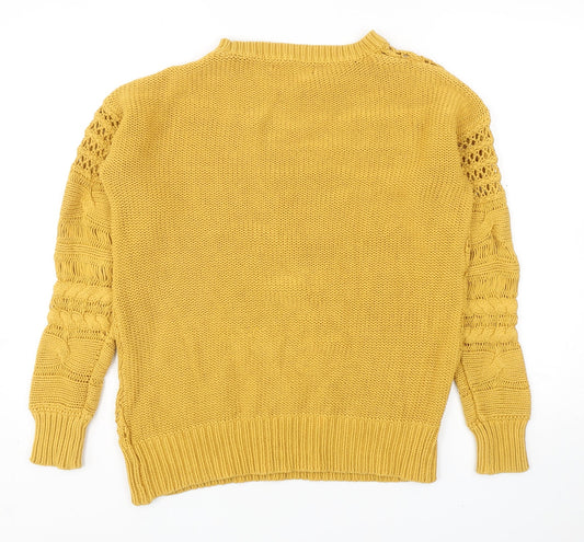 Womens UK Size S NEXT Yellow Pullover Jumper