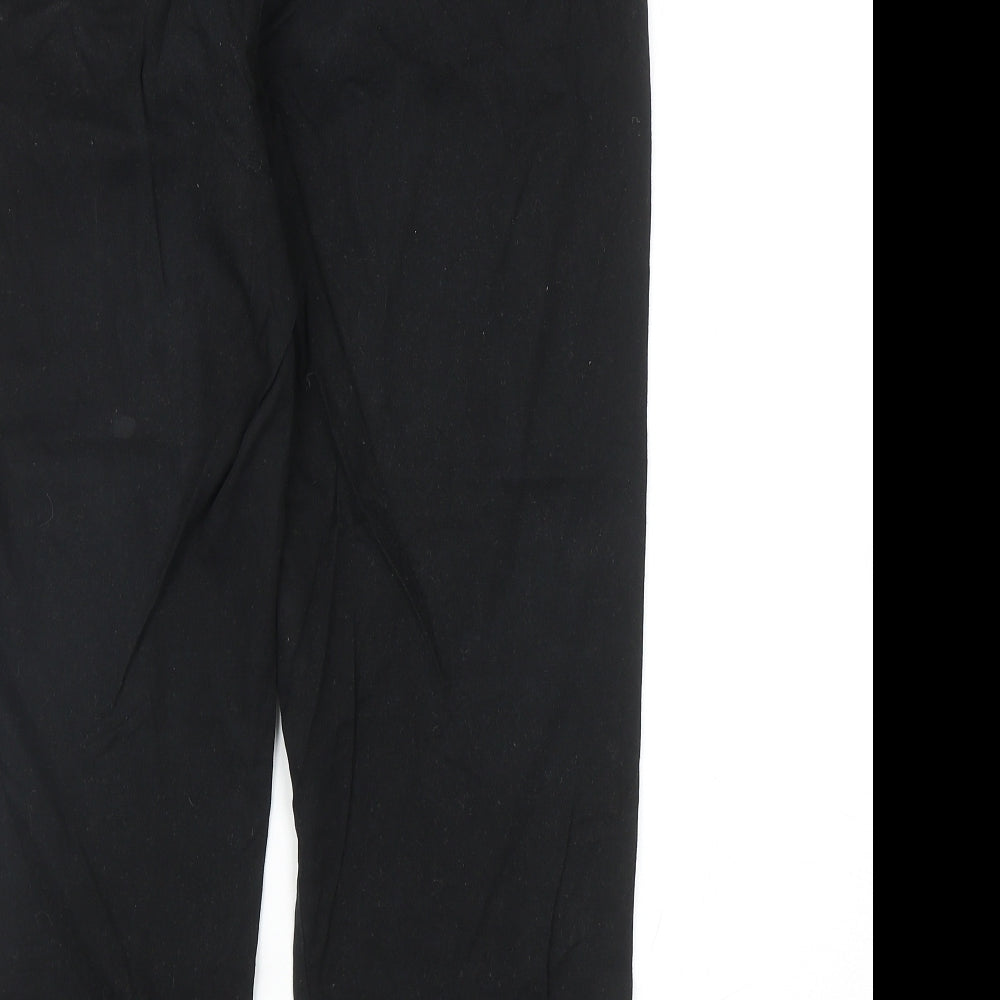 ASOS Womens Black Cotton Straight Jeans Size 12 Regular Zip