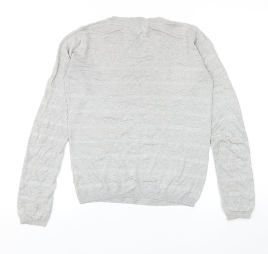 Womens UK Size XS Linea Grey Pullover Jumper
