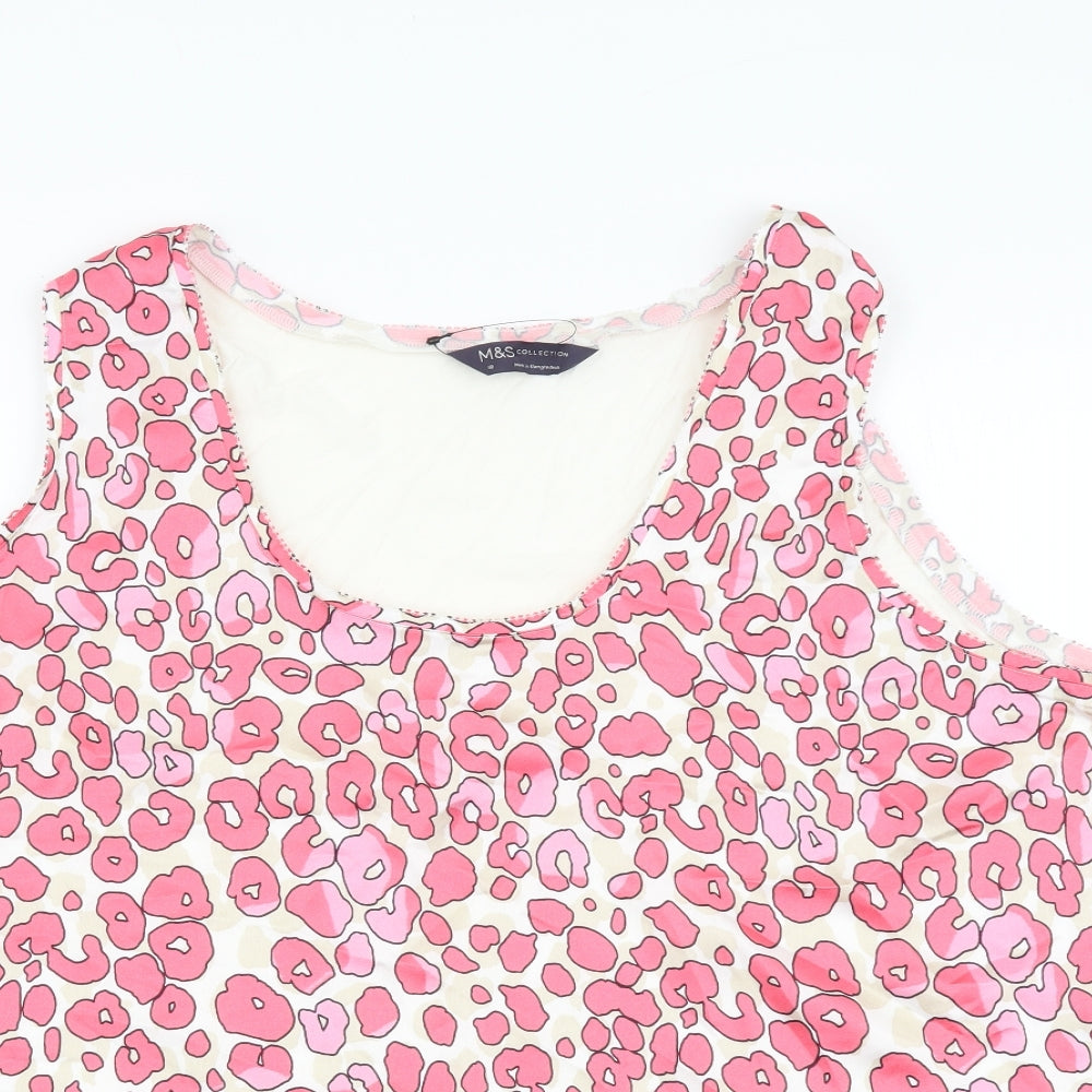 Womens UK Size 22 Marks and Spencer Pink Basic Tank