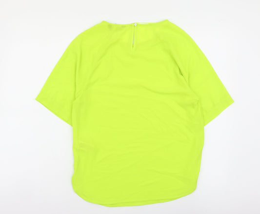 Womens UK Size 6 Marks and Spencer Green Basic T-Shirt