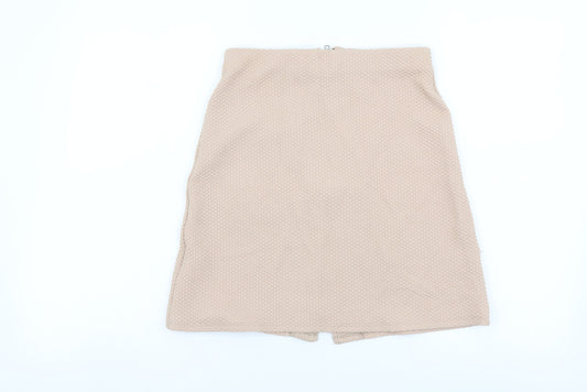 Atmosphere Womens Pink Polyester A-Line Skirt Size 8 Zip