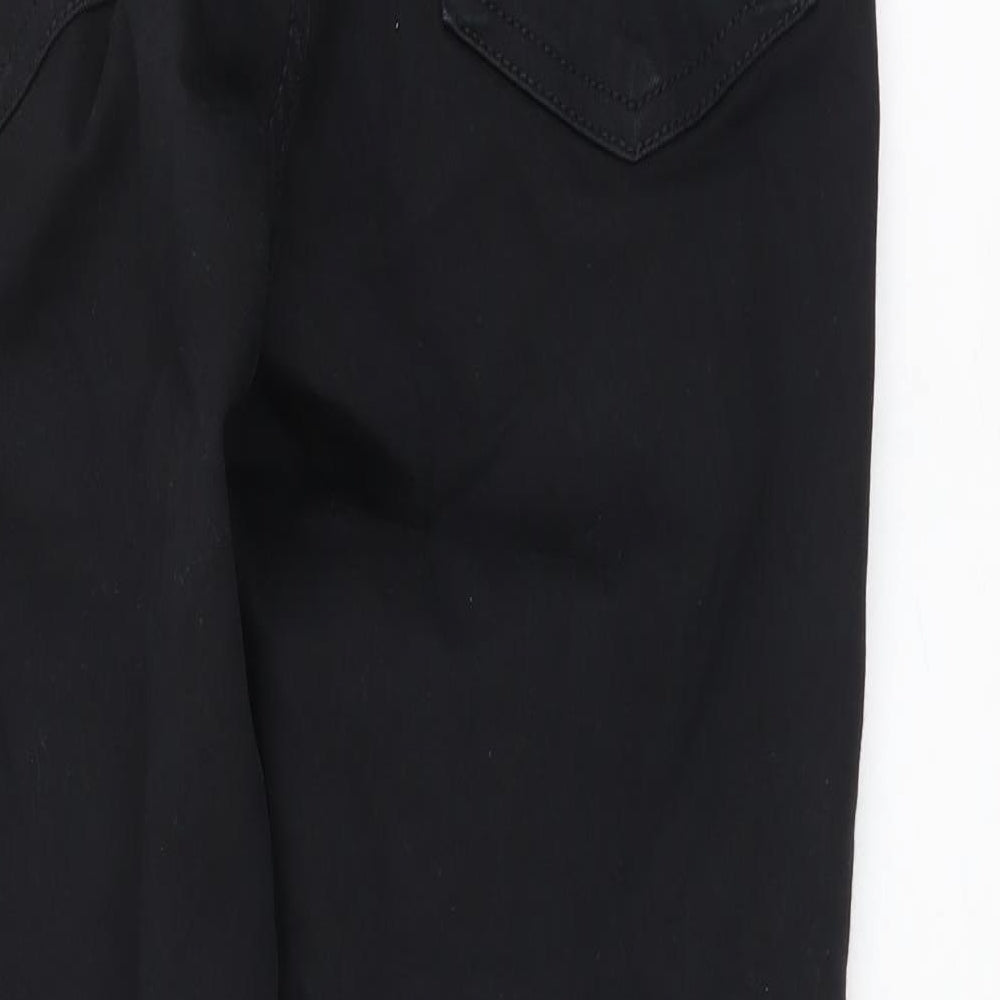 Topshop Womens Black Cotton Skinny Jeans Size 28 in L30 in Regular Button