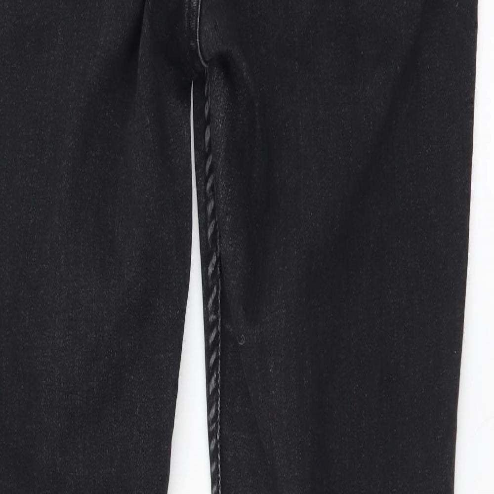 Bershka Womens Black Cotton Skinny Jeans Size L L28 in Regular Button