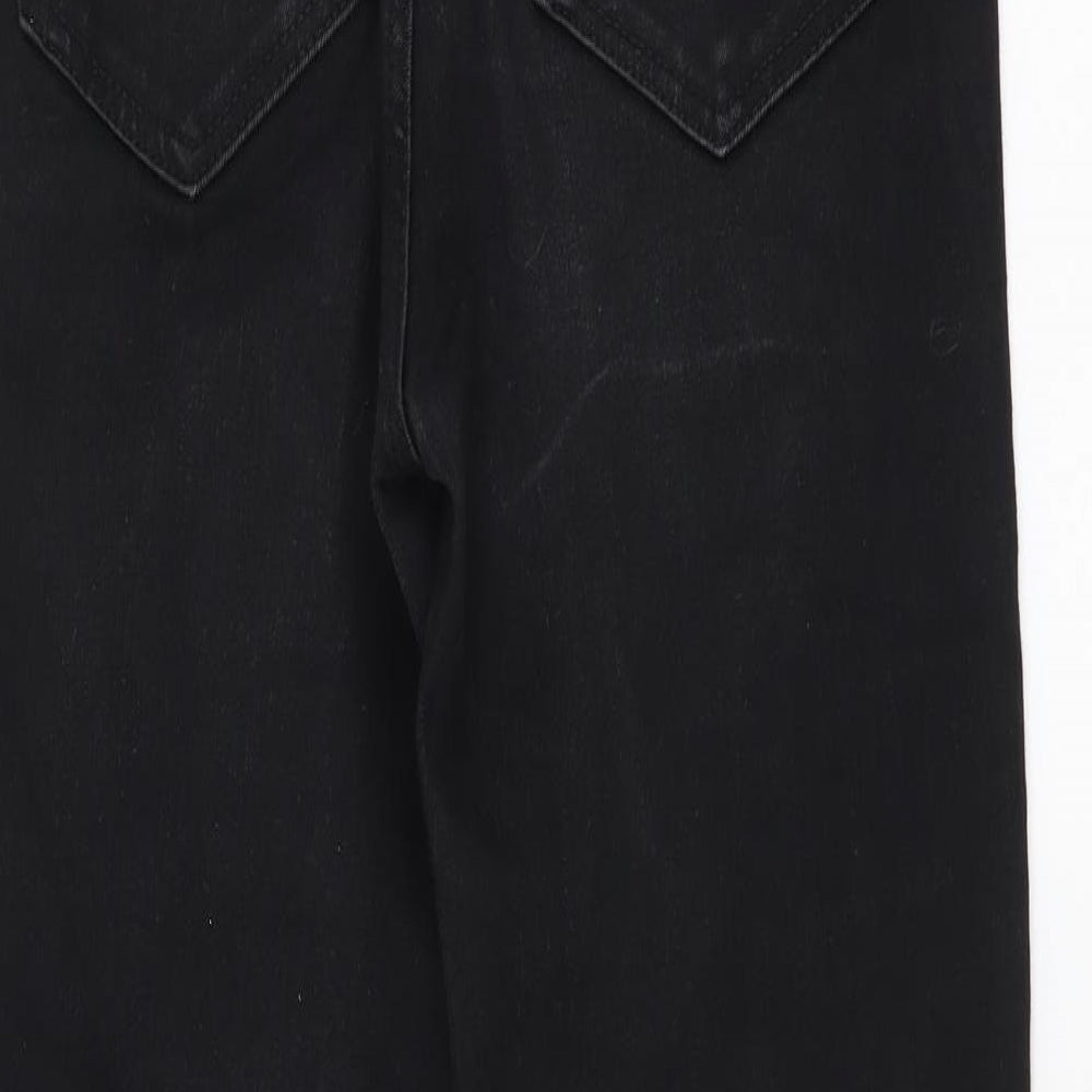 Zara Womens Black Cotton Jegging Jeans Size S L27 in Regular Button