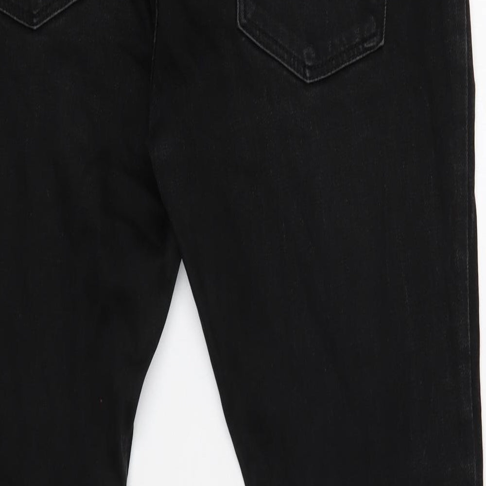 Ziggy Mens Black Cotton Skinny Jeans Size 32 in Regular Button