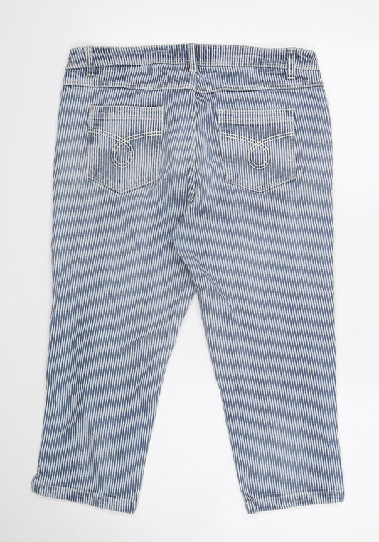 Womens UK Size 40 in John Lewis Regular Fit Cropped Blue Jeans