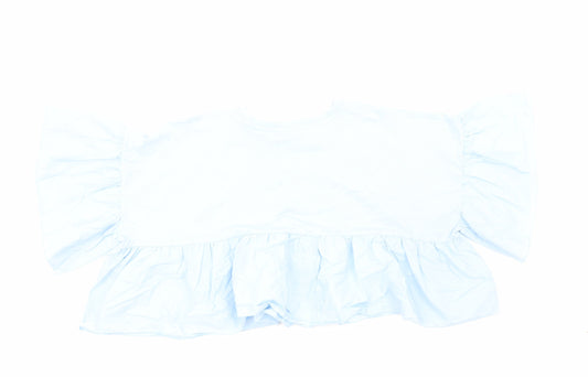 Primark Womens Blue Cotton Basic T-Shirt Size S Crew Neck