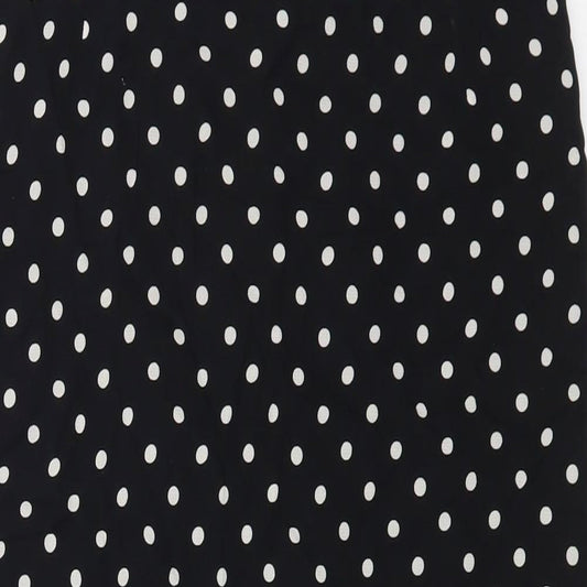 Gerry Weber Womens Black Polka Dot Viscose Straight & Pencil Skirt Size 16 Zip