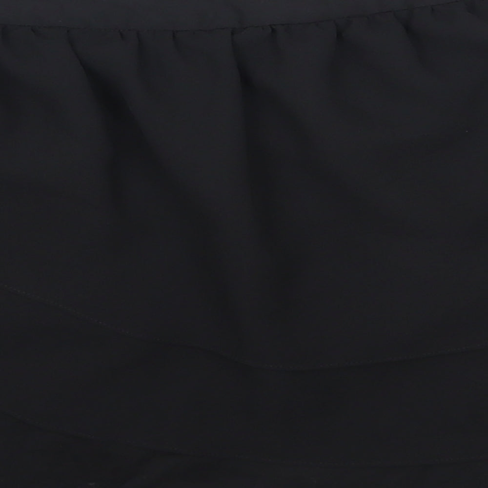 Oasis Womens Black Cotton Bandage Skirt Size 12 Zip