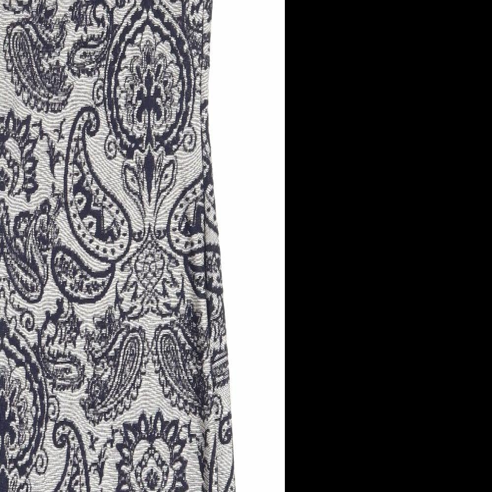 Atmosphere Womens Blue Paisley Polyester Pencil Dress Size 10 Boat Neck Pullover
