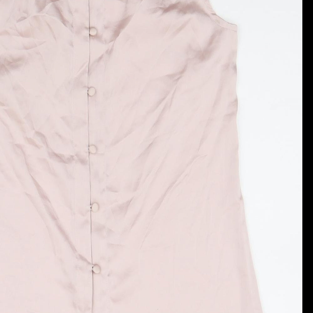 Womens UK Size 34 H&M Pink Basic Blouse