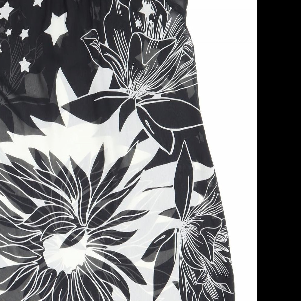 Womens UK Size 12 New Look Black Basic Blouse