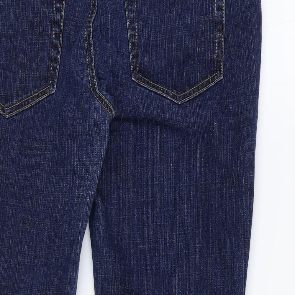 blueasphat Womens Blue Polyester Straight Jeans Size 30 in Relaxed Zip