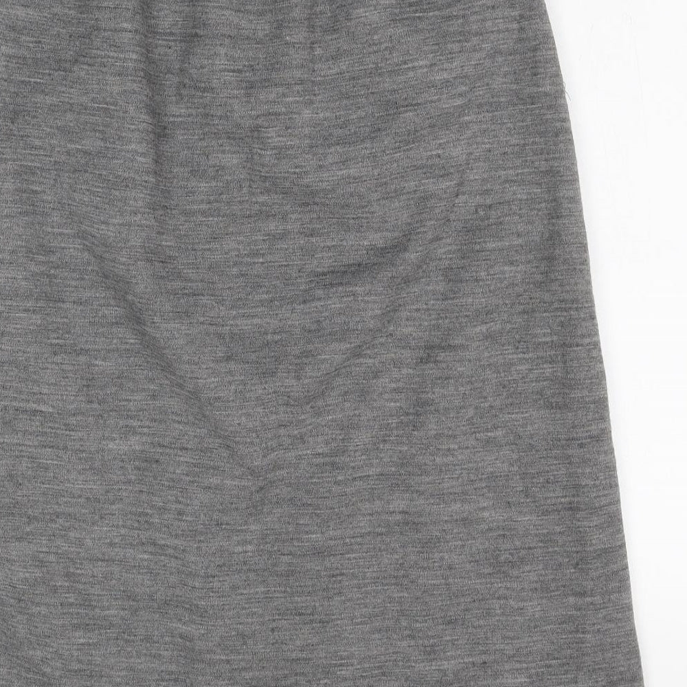 Damart Womens Grey Polyester A-Line Skirt Size 28 in