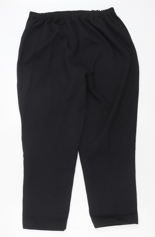 Womens UK Size 22 Saira of Manchester Regular Fit Black Trousers